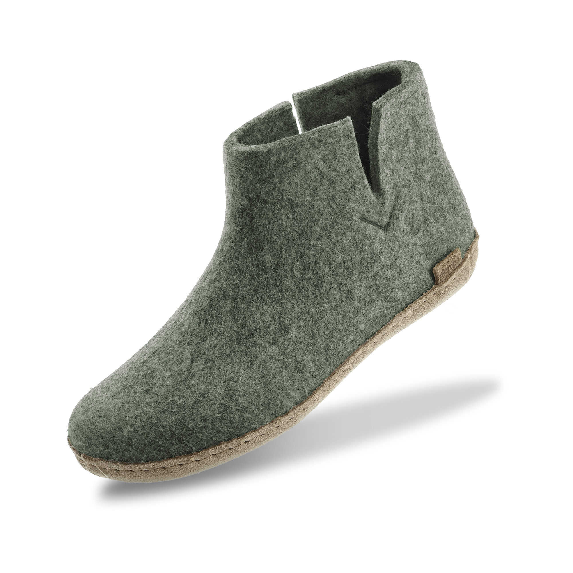 Boot with leather sole - Moss