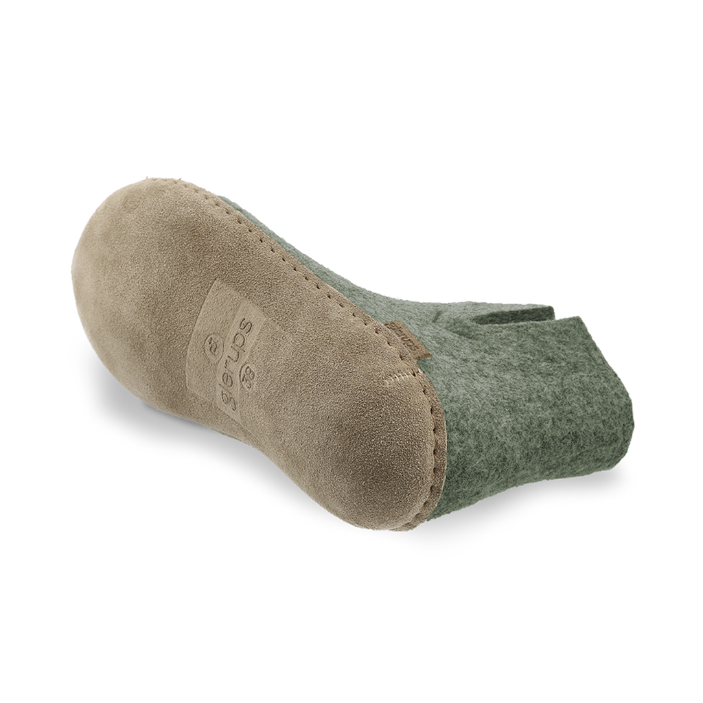 Boot with leather sole - Moss