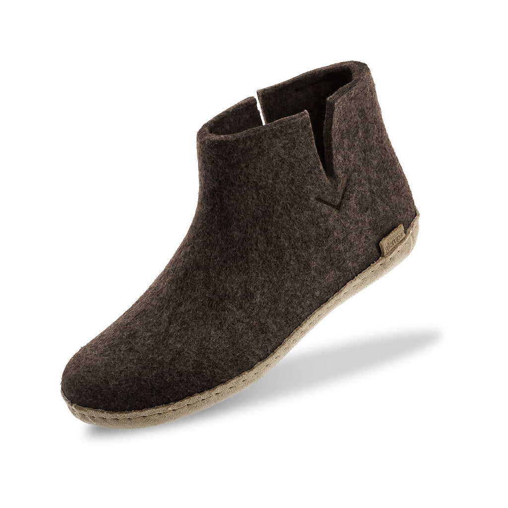 Boot with leather sole - Chestnut