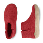 Boot with leather sole - Red