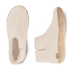 Boot with leather sole - Off white