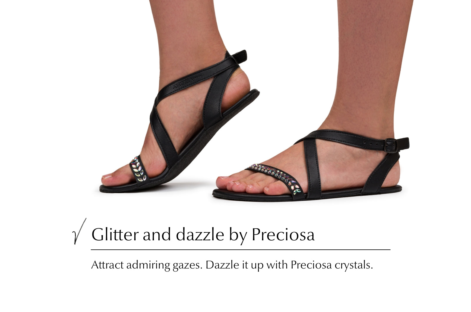 barefoot sandals Hava Preciosa black