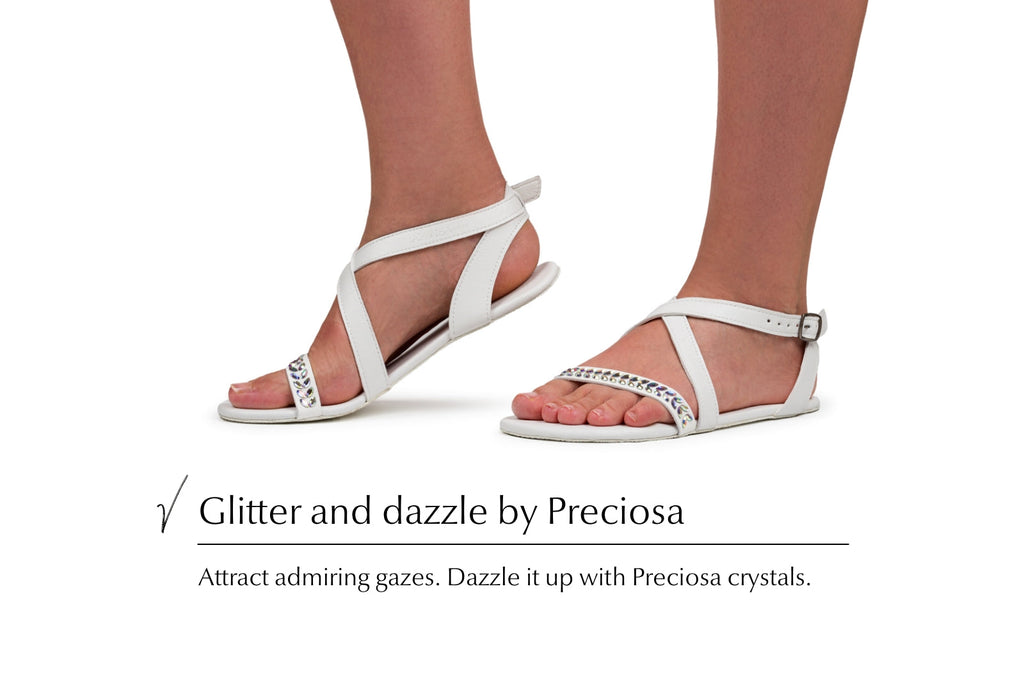 barefoot sandals Hava Preciosa white