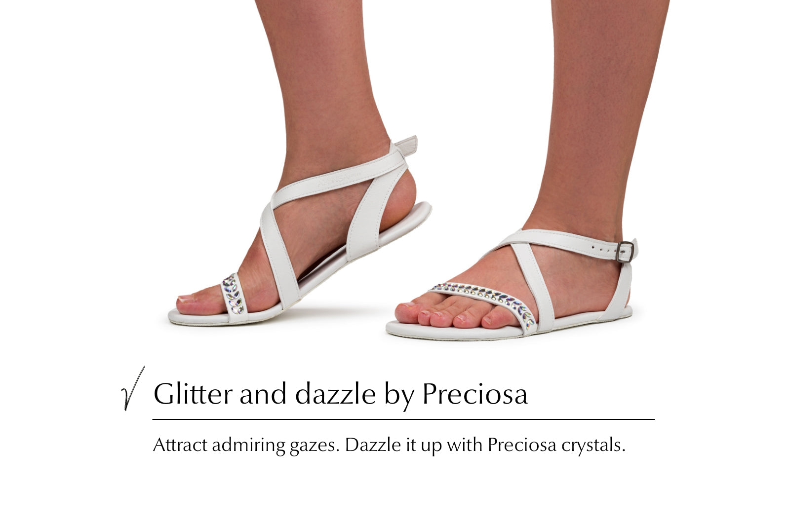 barefoot sandals Hava Preciosa white