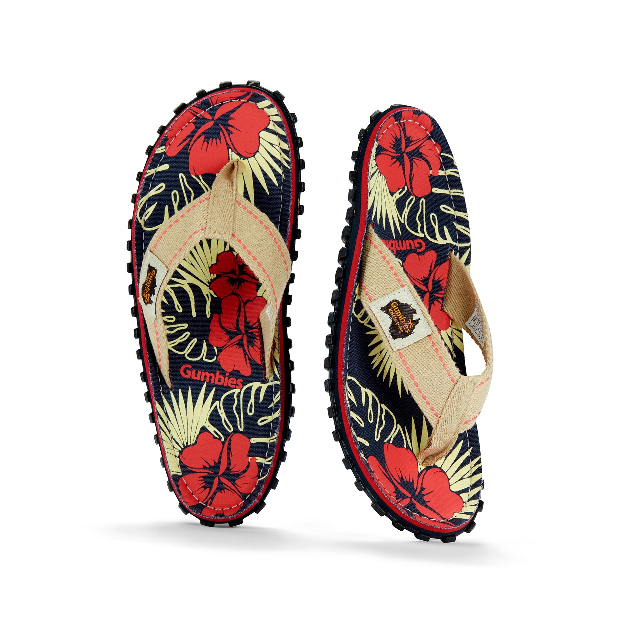 Islander Flip-Flops - Denim Hibiscus