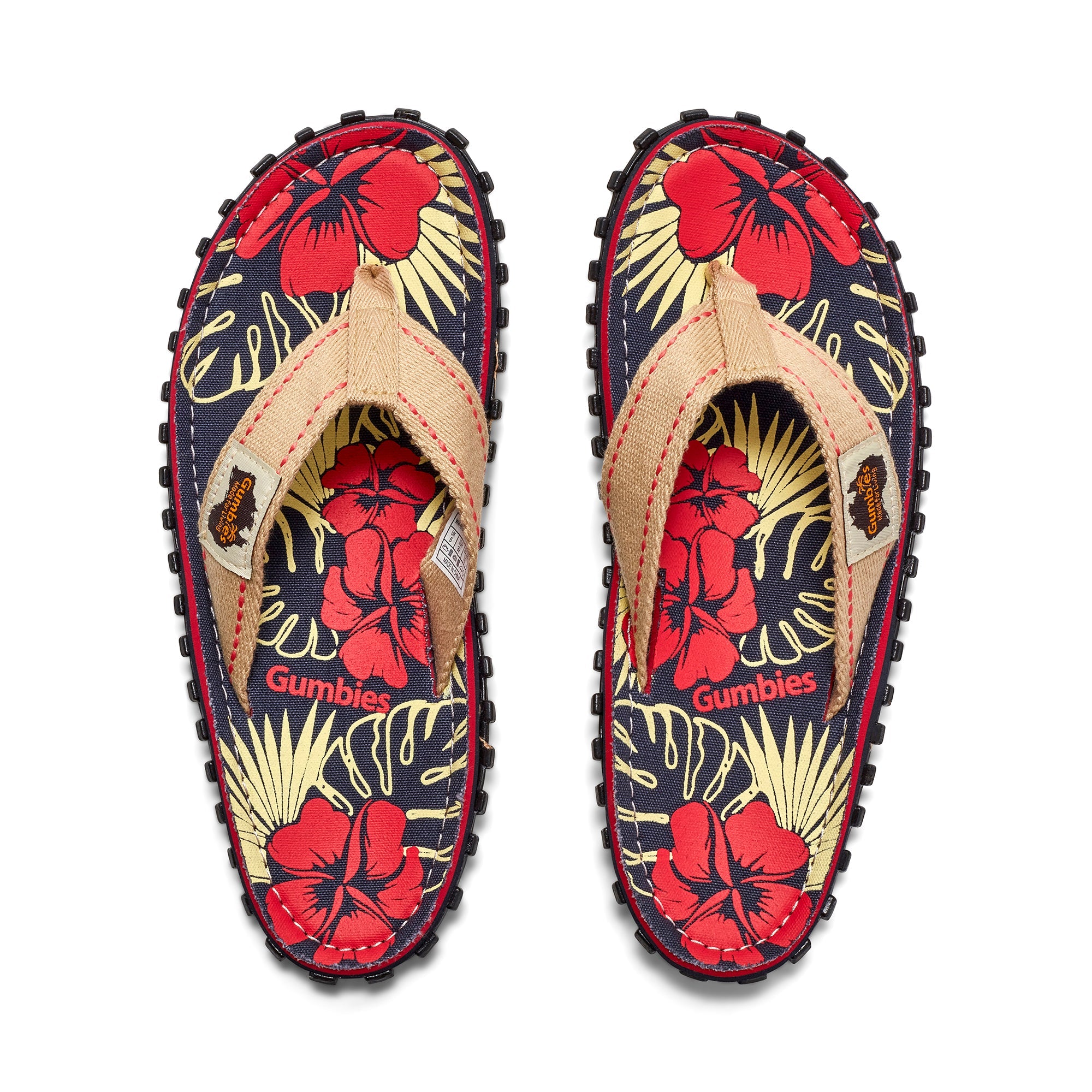 Islander Flip-Flops - Denim Hibiscus