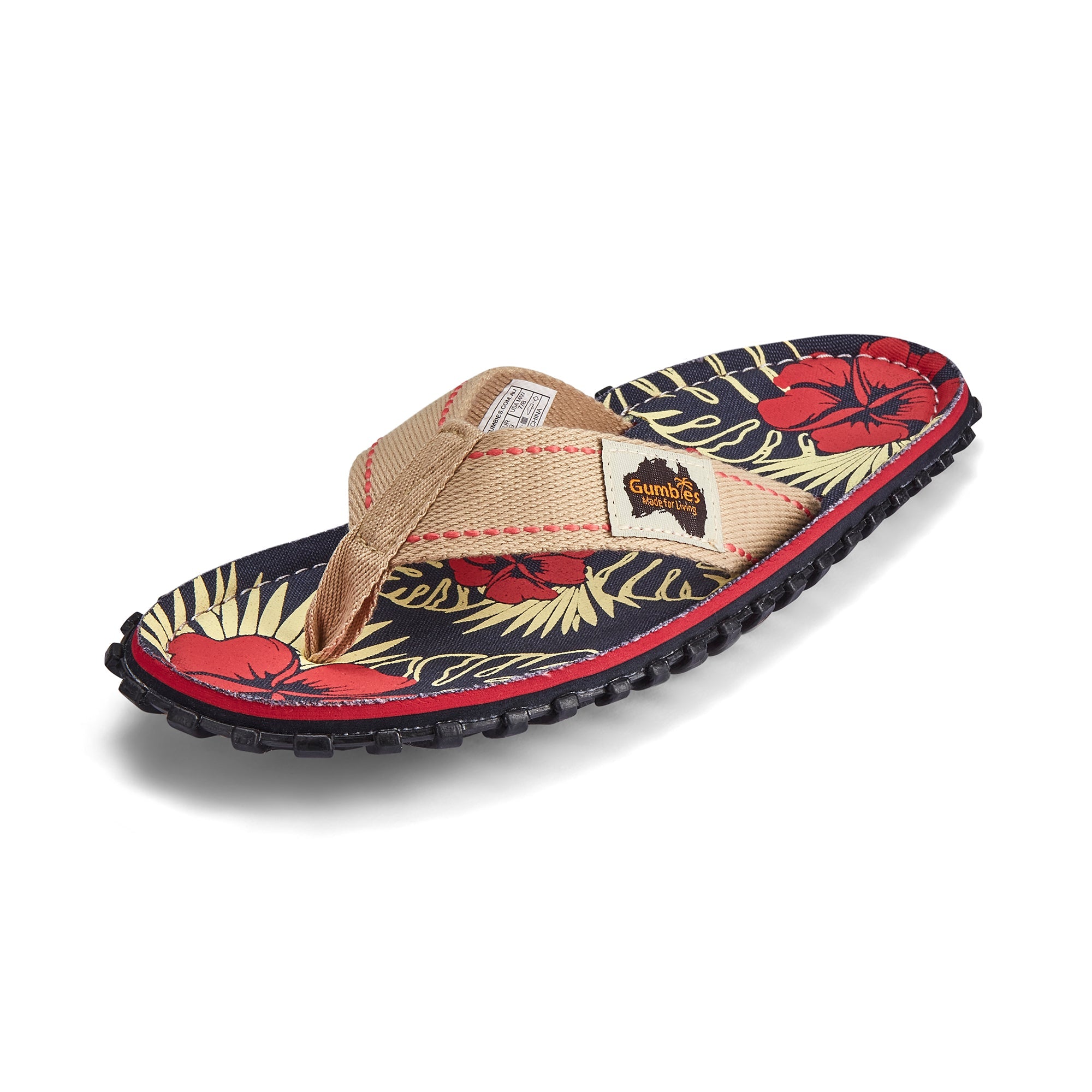 Islander Flip-Flops - Denim Hibiscus