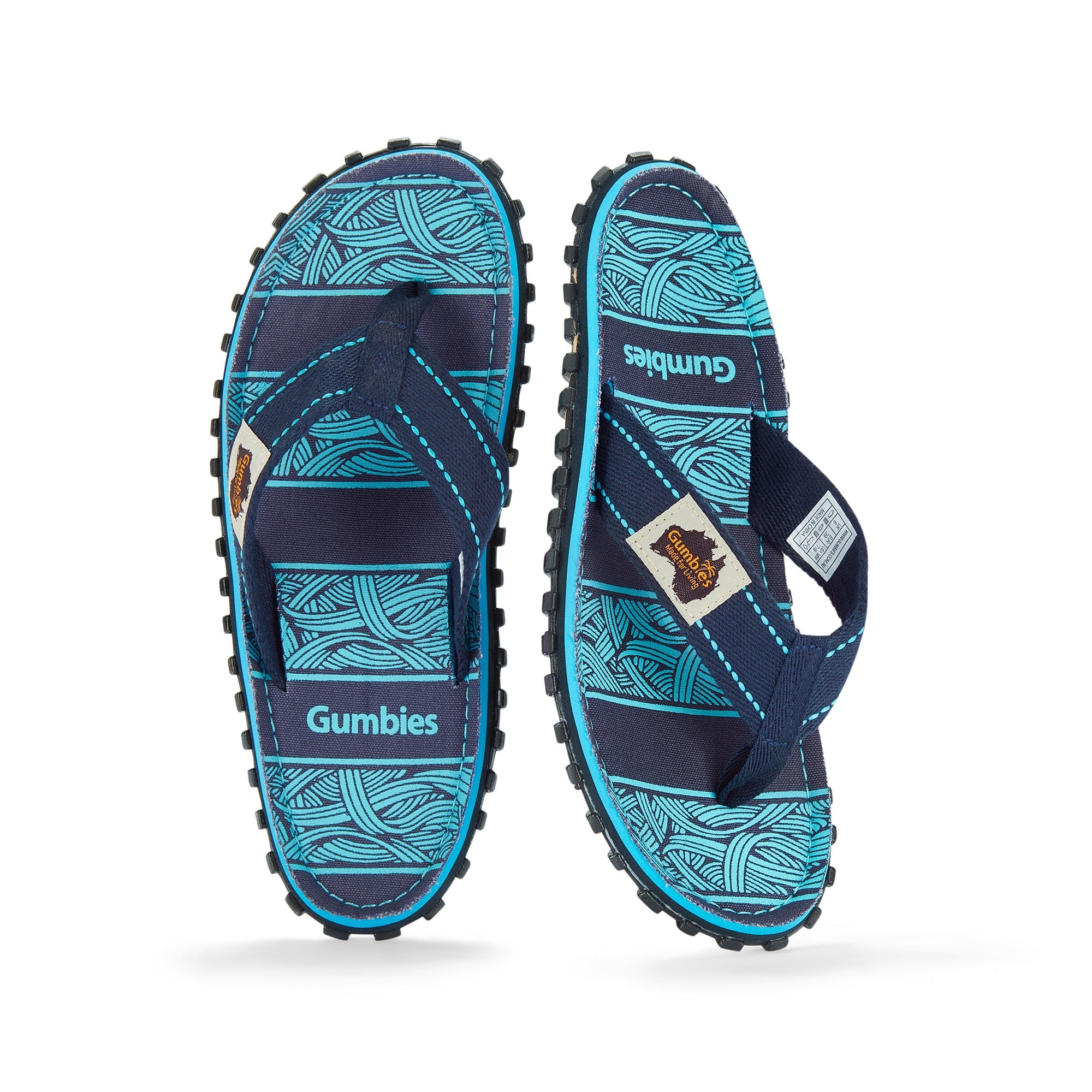 Islander Flip-Flops - Navy Waves