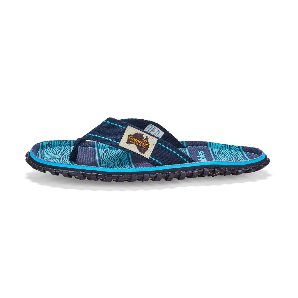Islander Flip-Flops - Navy Waves
