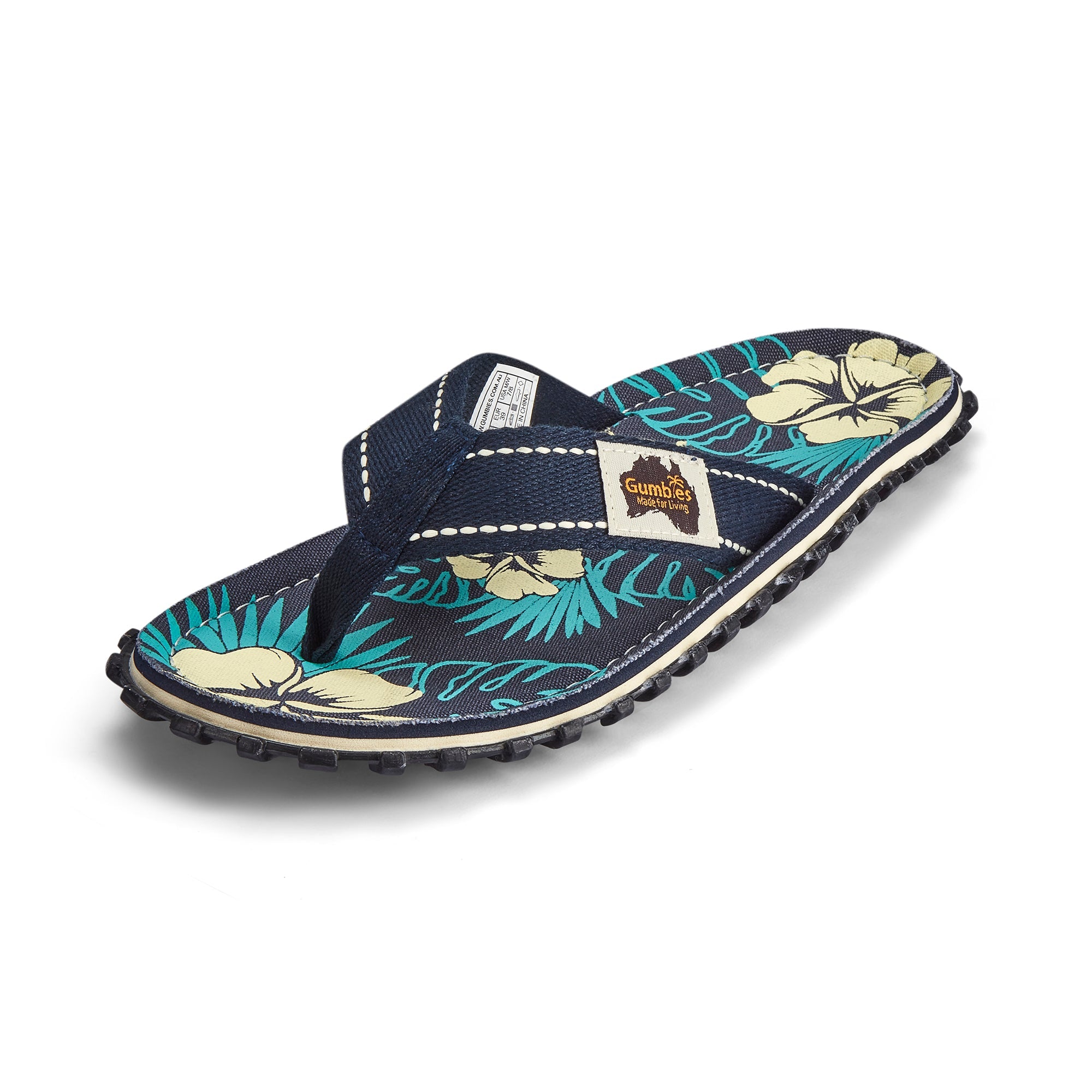 Islander Flip-Flops - Blue Hibiscus
