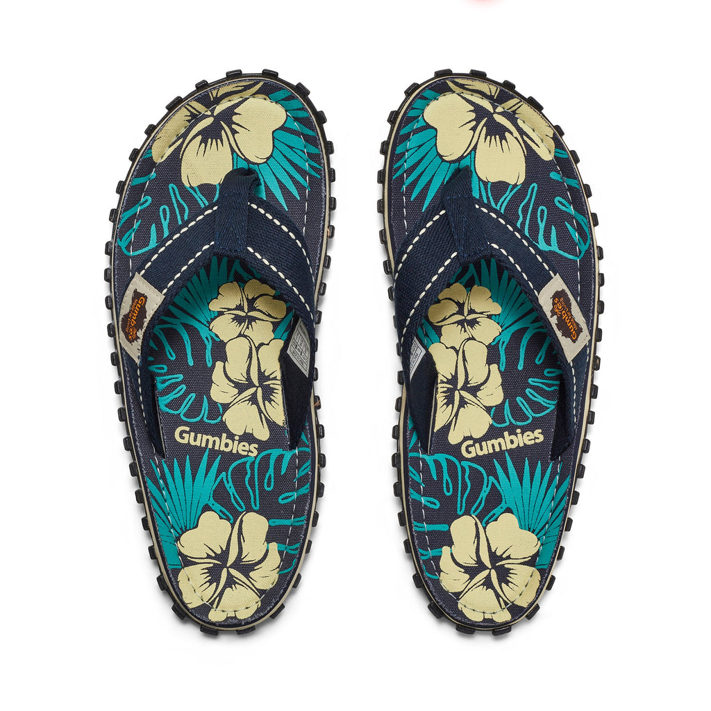 Islander Flip-Flops - Blue Hibiscus