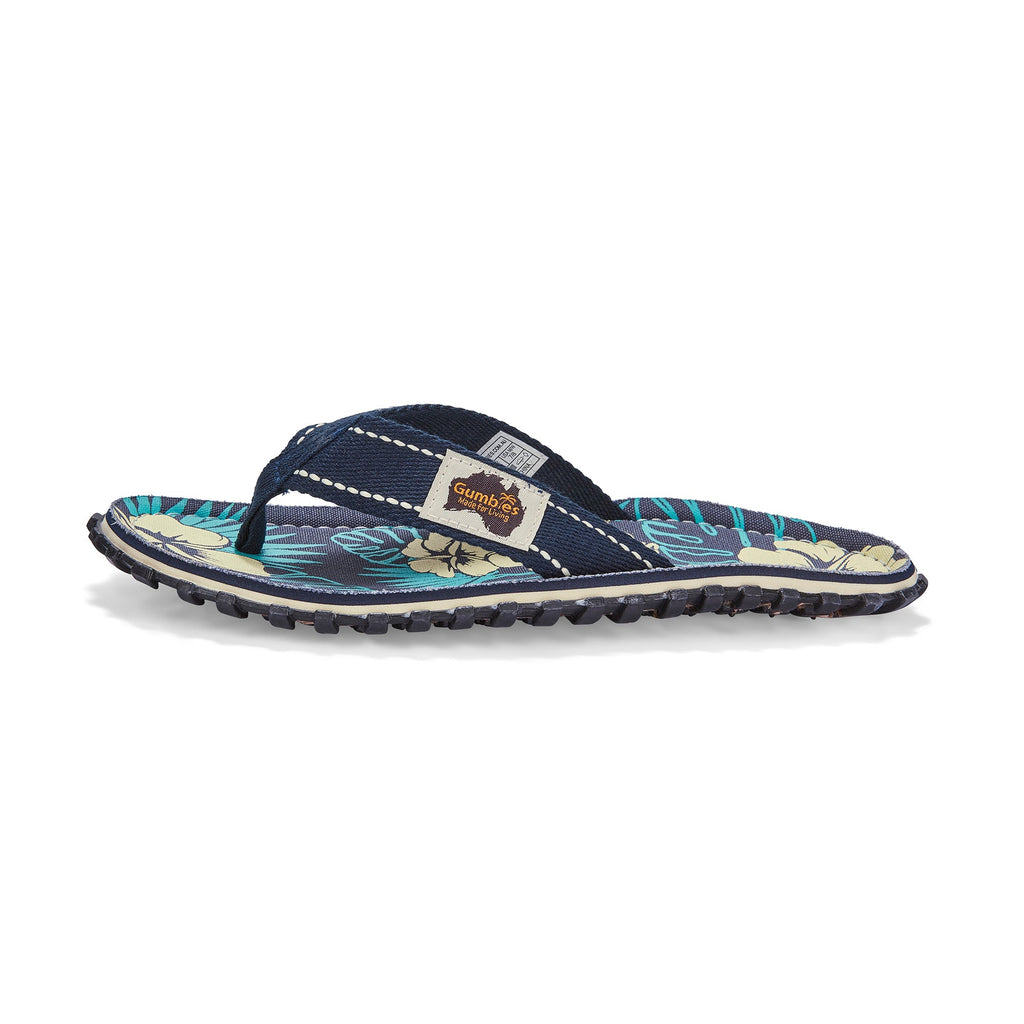 Islander Flip-Flops - Blue Hibiscus