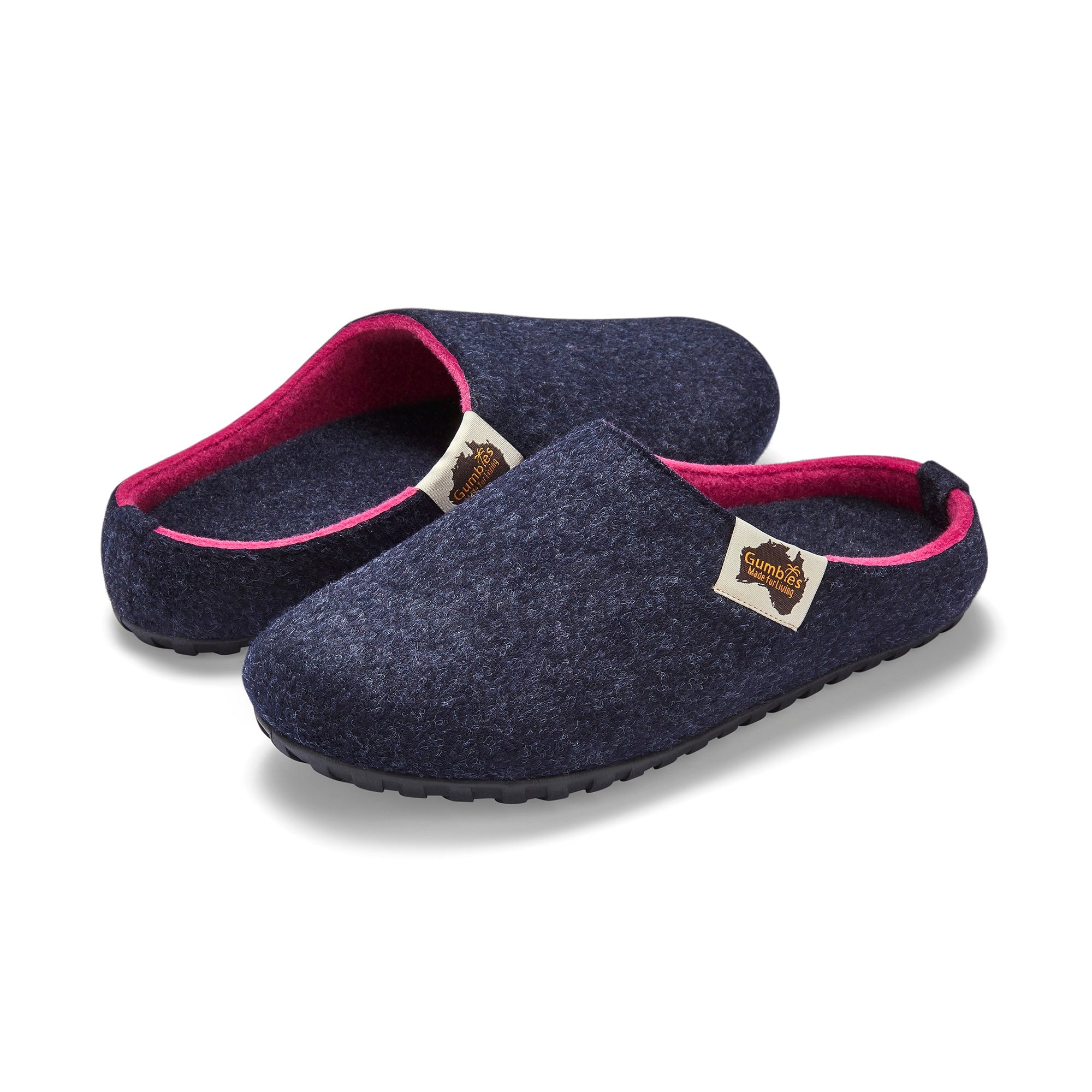 Outback Slippers - Navy & Pink