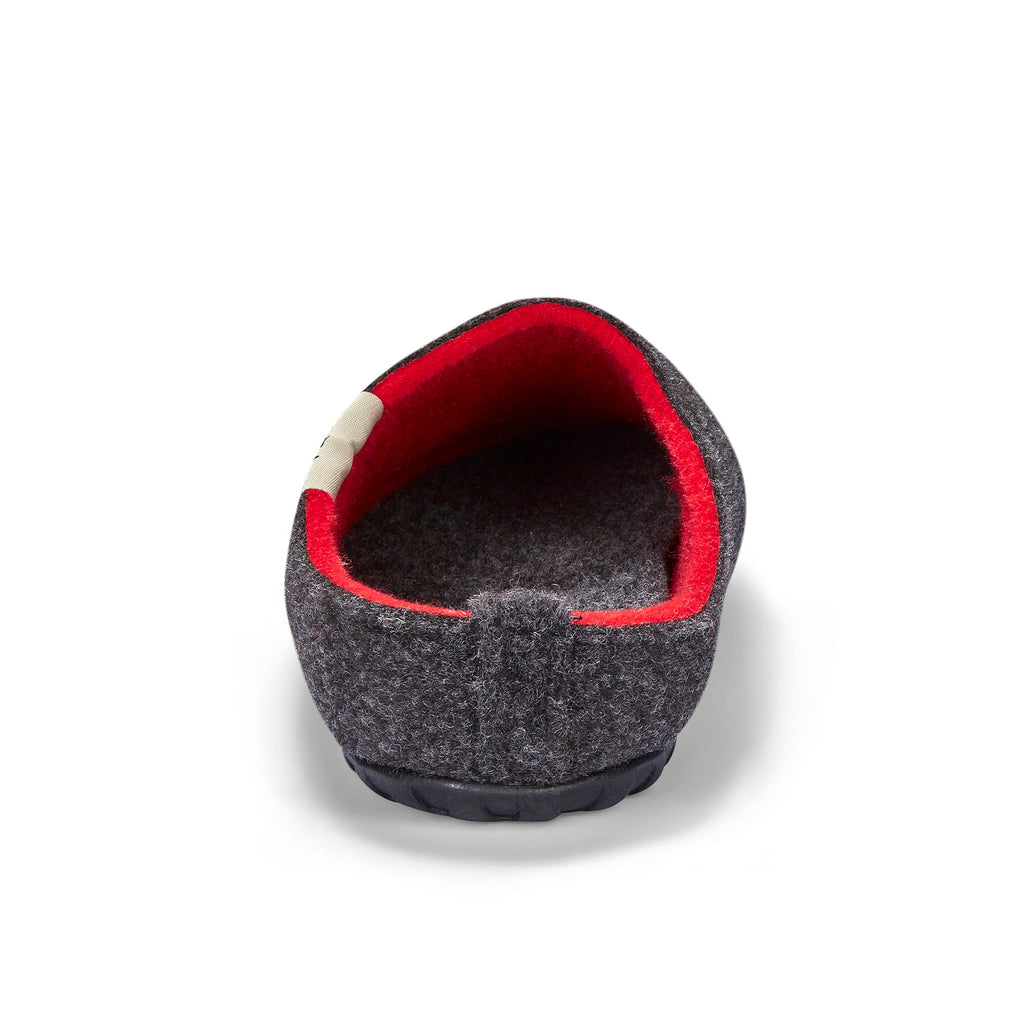 Outback Slippers - Charcoal & Red