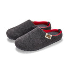 Outback Slippers - Charcoal & Red