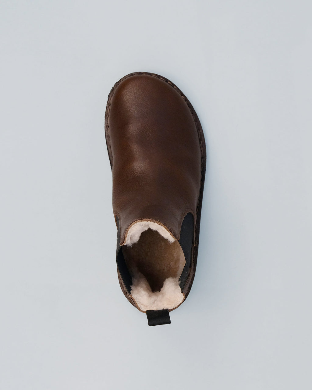 HELSINKI Leather Cocoa Brown Shearling