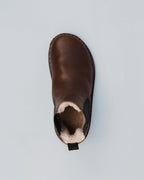 HELSINKI Leather Cocoa Brown Shearling