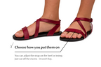 Hava barefoot burgundy sandals