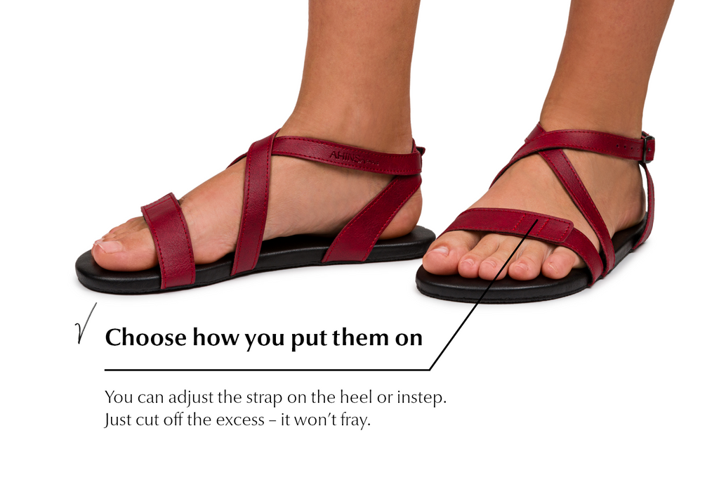 Hava Comfort sandals burgundy