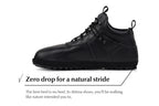 Hiker black barefoot ankle trekking boots