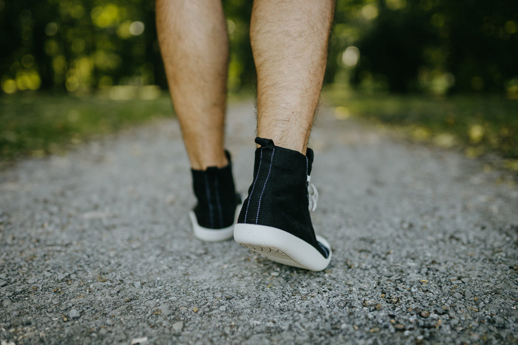 barefoot sneakers Street high-top – Black Hemp