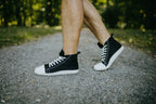 barefoot sneakers Street high-top – Black Hemp