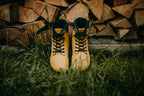winter barefoot boots Shuma Winter mustard nubuck