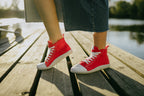 barefoot sneakers Street high-top – Red Hemp