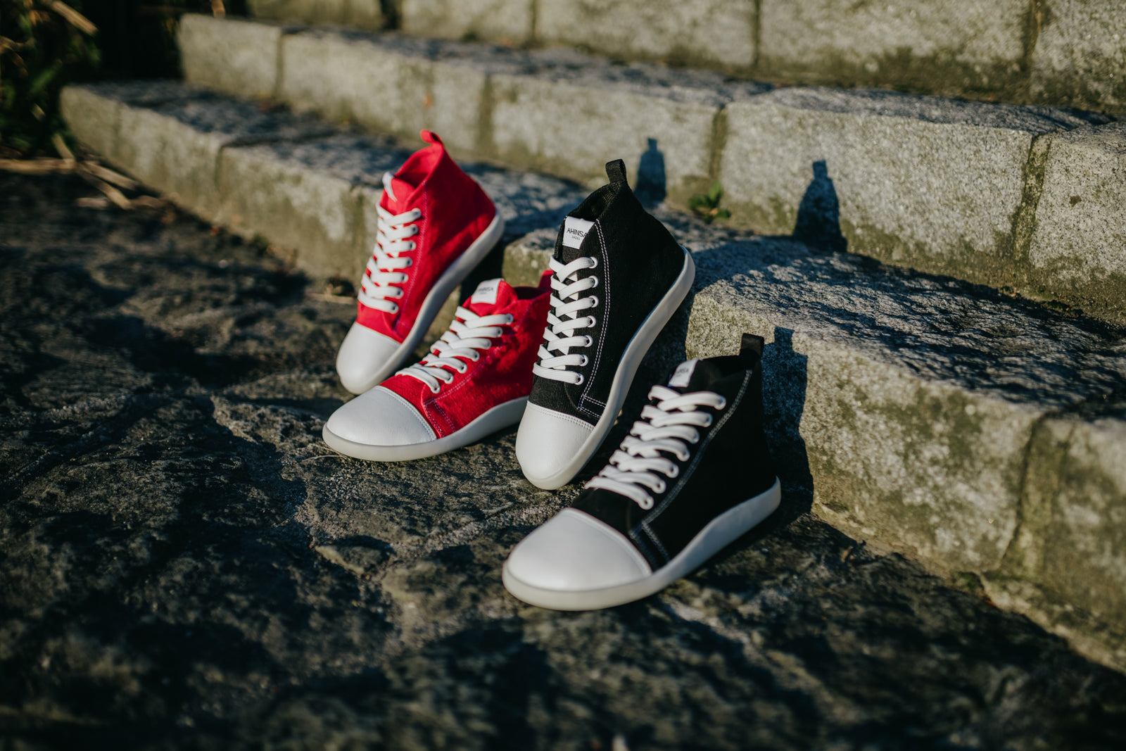 Comfort sneakers Street high-top – Black Hemp