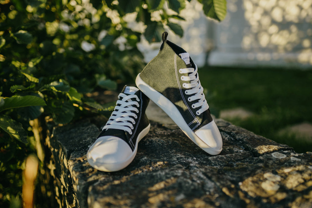 Comfort sneakers Street high-top – Black Hemp