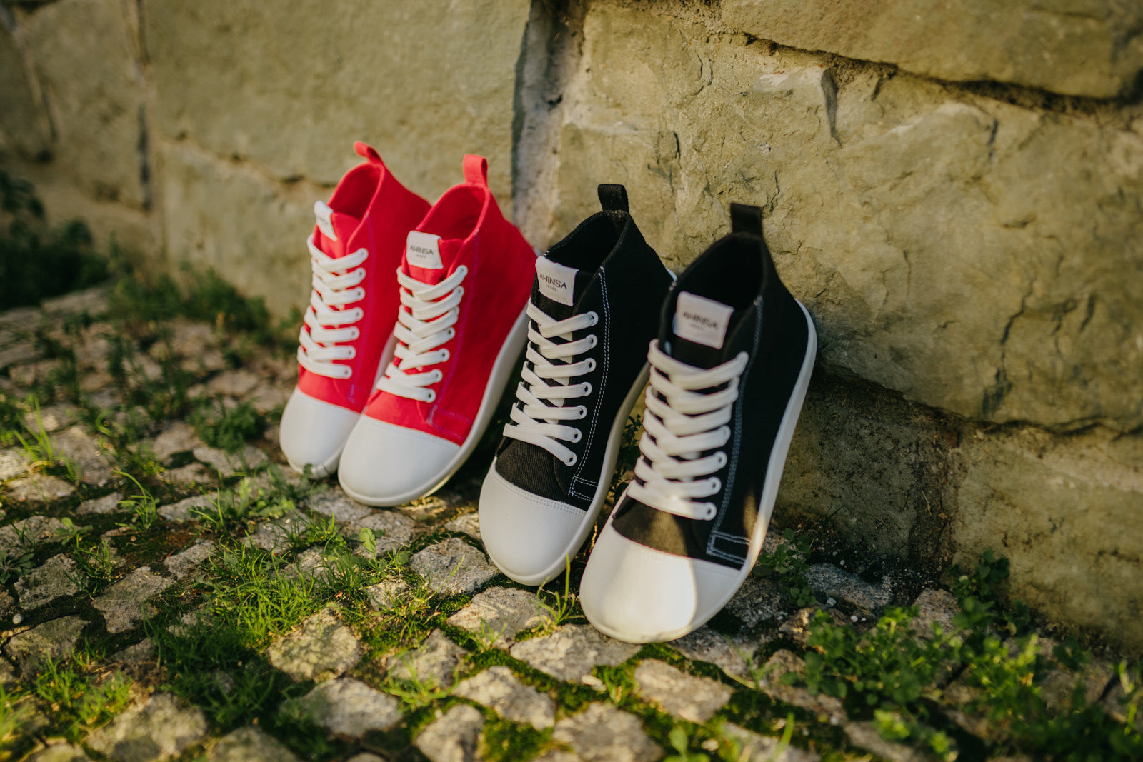 barefoot sneakers Street high-top – Black Hemp