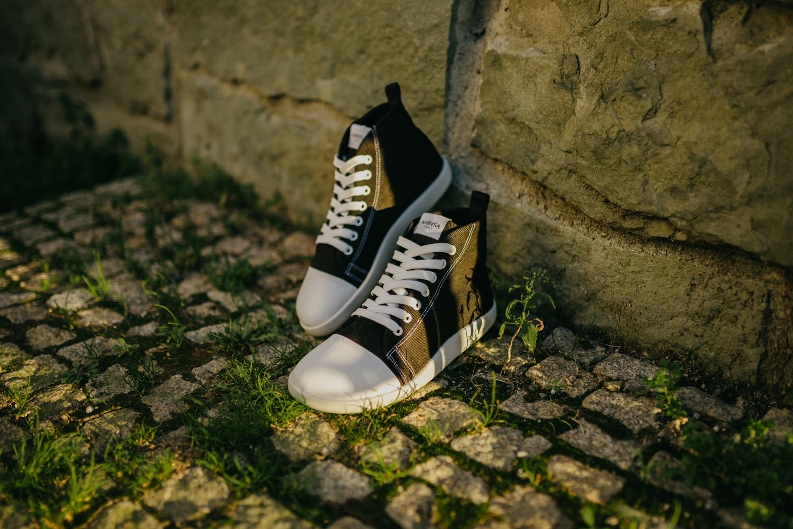 Comfort sneakers Street high-top – Black Hemp