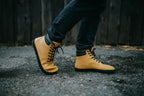 winter barefoot boots Shuma Winter mustard nubuck