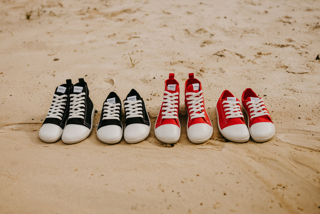 barefoot sneakers Street high-top – Red Hemp