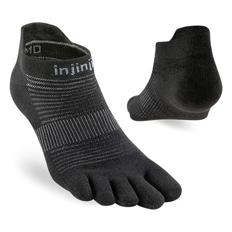 Injinji Run Original Weight No Show - Black
