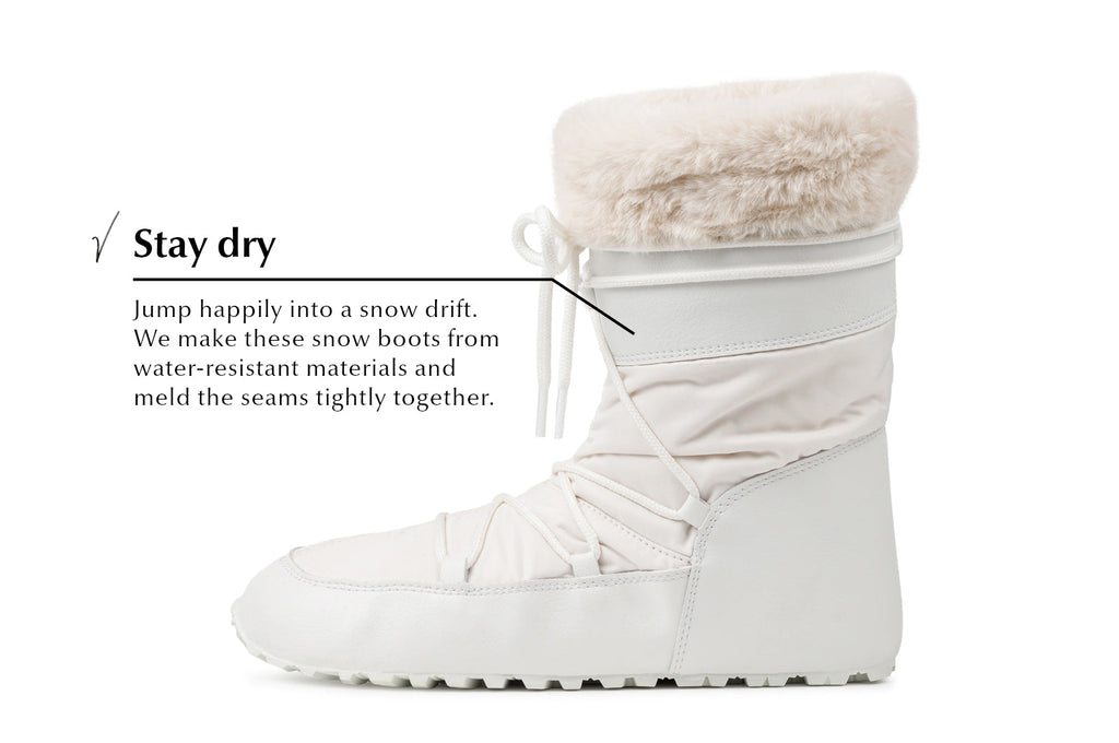 barefoot snowboots Irbis Snow white