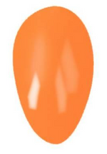 Burnt orange glossy nail polish swatch with smooth, shiny finish.