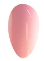 Glossy soft pink nail polish swatch with smooth, shiny finish.