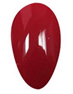 Deep red glossy nail polish swatch with smooth, shiny finish.