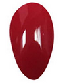 Deep red glossy nail polish swatch with smooth, shiny finish.