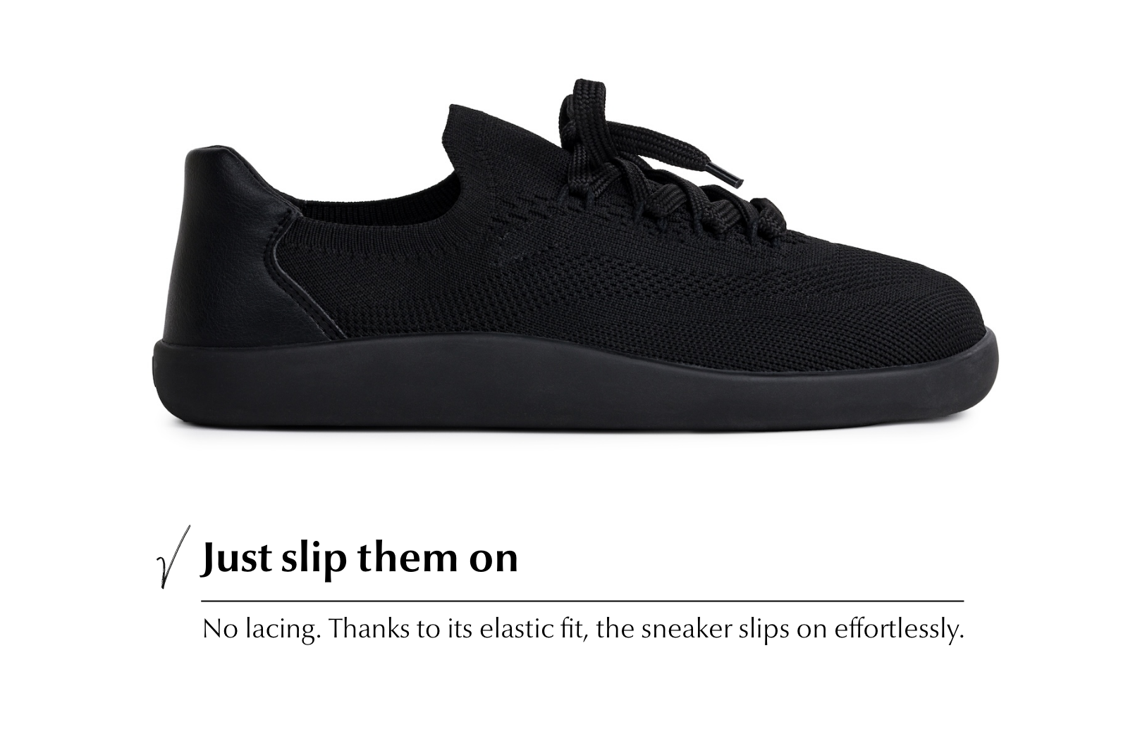 Barefoot Knit Sneakers Softy Black