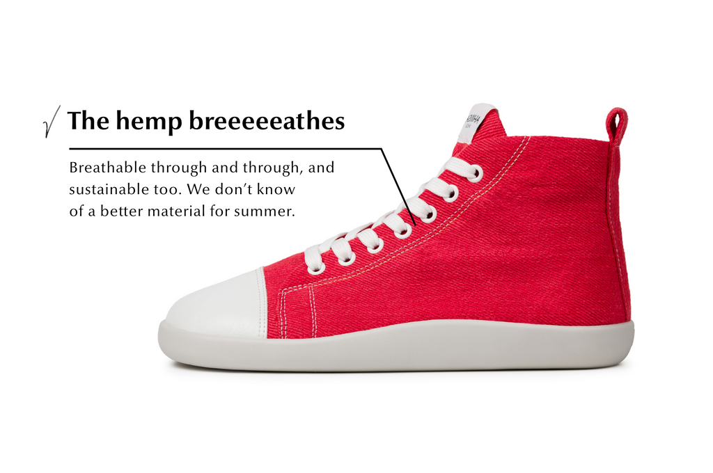 Comfort sneakers Street high-top – Red Hemp