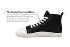 Comfort sneakers Street high-top – Black Hemp