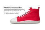 barefoot sneakers Street high-top – Red Hemp