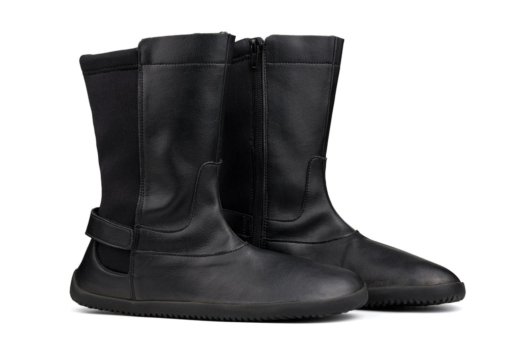 Winter Barefoot Mid-Calf Boots - Black