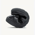 Black Lems Drifter Grip casual shoe folded to show flexibility and soft sole.