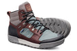 Men's Lems Outlander waterproof boot in iceberg blue and brown with black accents and rugged outsole.