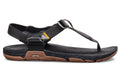 Black Lems Switchback sandal with adjustable straps and brown textured sole.