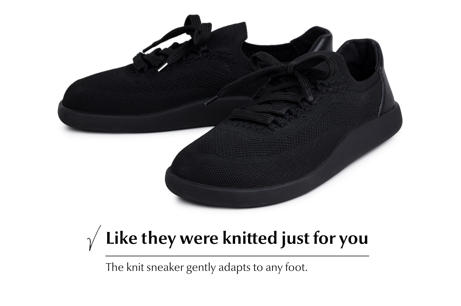 Barefoot Knit Sneakers Softy Black