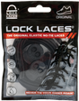 Black elastic no-tie Lock Laces ORIGINAL shoelaces in branded packaging with red and white text.